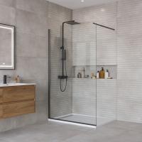 Душевая перегородка BelBagno KRAFT-L-1-120-C-NERO, чёрный