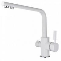 Смеситель KAISER Decor кухня боковой под фильтр Ø35 (белый глянец)