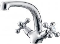 Смеситель KAISER Carlson Lux для раковины  крест керамика