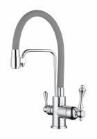 Cмеситель для кухни под фильтр GANZER GZ77025-H  серый