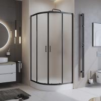 Душевой уголок BelBagno UNO-195-R-2-90-P-NERO 90x90, чёрный