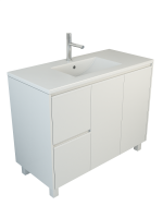 Тумба с раковиной Emmy Вега 100 напольная, белый