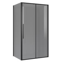 Душевой уголок Niagara Nova NG-85-12TB-TB80-34 (120х80х195) прямоугольник, черный матовый, дверь раздвижная, стекло тонированное, 2 места