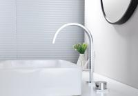 Смеситель для раковины из латуни врезной на 2 отверстия Ganzer GZ01112 хром