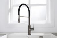 Смеситель для кухни GANZER GZ07126-Q графит/черный с гибким магнитным изливом