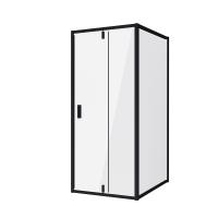 Душевой уголок Niagara Nova NG-83-8AB-A100B (80х100х195) прямоугольник, черный, дверь распашная, стекло прозрачное, 2 места