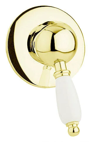 ELITE-DIM-01-Bi Встраиваемый однорычажный смеситель для душа, исполнение хром, ручка белые