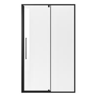 Дверь в нишу Niagara Nova NG-85-11AB (110х195) черный матовый, стекло прозрачное, дверь распашная, 1 место