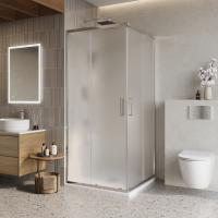 Душевой уголок BelBagno LUCE-A-2-90-P-Cr 90x90, хром