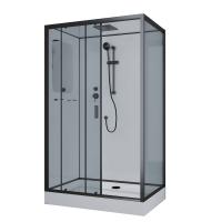 Душевая кабина Niagara Premium NG-6912-01QL BLACK (120х80х210) низкий поддон(16 см),черный,стекло тонированное,4 места