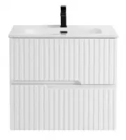 Тумба под раковину Cezares Duet-N-700-2C-SO-BL, 70 см, подвесная, Bianco Lucido