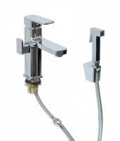 Смеситель для умывальника с подключением гигиеническим душем Ganzer GZ12053 хром