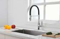 Смеситель для кухни GANZER GZ07126 с гибким магнитным изливом, цвет хром/черный