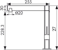 Смеситель KAISER Vico кухня Ø25 боковой (серебро)