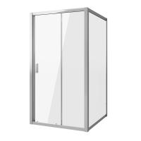 Душевой уголок Niagara Nova NG-62-11A-A100 (110х100х195) прямоугольник, хром, двери раздвижные, стекло прозрачное, 2 места