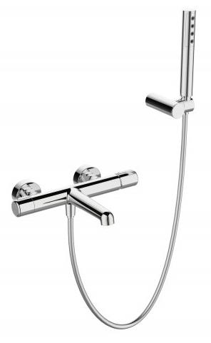 Смеситель для ванны и душа BelBagno UNO-VASM/DFS-CRM в комплекте с ручным душем, шлангом и держателем