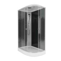 Душевая кабина Niagara Eco NG-4512-14L BLACK (120х80х215) низкий поддон(13см),стекло мозаика,3 места