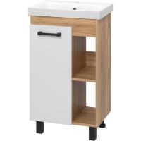 Тумба с раковиной Misty Крафт 50 УТ000013342 Белая Дуб Крафт золотой