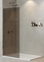 Душевая перегородка со свободным входом Cezares Liberta-L-1-TB-90-BR-Cr, 90 см, стекло бронза, профиль хром