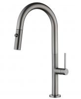 Смеситель KAISER Merkur кухня боковой выдвижн. Ø25, воронёная сталь