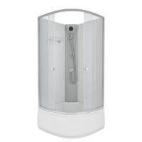 Душевая кабина Niagara Eco E90/40/MT/BK (90х90х195) высокий поддон(40см),стекло матовое,4 места