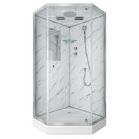 Душевая кабина Niagara Luxe NG-7701DM (90x90х210) низкий поддон(15см),дверь распашная,стенки мрамор,3 места