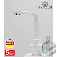 Cмеситель для кухни из латуни с поворотным изливом под фильтр Ganzer GZ12025-F цвет белый
