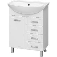 Тумба с раковиной Misty Стелла 65 ИП000000600 с бельевой корзиной