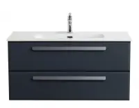 Тумба под раковину Cezares Eco-Cer-N-1000-2C-SO-GR-P, 100 см, подвесная, Grafito