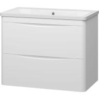 Тумба с раковиной Misty Атлантик 80 УТ000011692 подвесная Белая