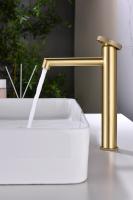 Смеситель однорычажный для раковины-чаши от бренда Ganzer  GZ19112-S матовое золото