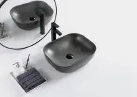 Раковина BelBagno BB1302-H311, 50 х 40 см, накладная, цвет серый матовый