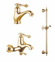 Комплект смесителей в ванную комнату (3 в 1) смеситель для ванны, смеситель для раковины и душевая стойка GZ77037-Е от бренда Ganzer