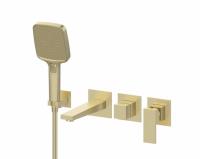 Встроенный смеситель для ванны Vieir V393536-S (МАТ. ЗОЛОТО)