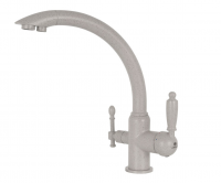 Смеситель KAISER Vincent кухня Ø35, однорукий, боковой под фильтр (бежевый мрамор)