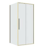 Душевой уголок Niagara Nova NG-44-9ASG-A80SG-34 (90х80х195) прямоугольник, раздвижная, золото сатин, стекло прозрачное, 2 места