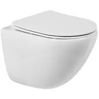 Подвесной унитаз BelBagno Amanda BB051CHR/BB051SC, безободковый, сиденье микролифт, белый