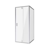 Душевой уголок Niagara Nova NG-63-10A-A100 (100х100х195) квадрат, хром, двери распашные, стекло прозрачное, 2 места