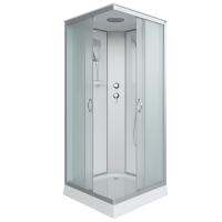 Душевая кабина Niagara Classic NG-1101-14 (90х90х215) низкий поддон(13см),стекло матовое,3 места с полкой