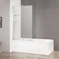 Шторка на ванну Cezares 100 х 150 см, стекло прозрачное, без профиля, STREAM-VFS-11-100/150-C-Cr