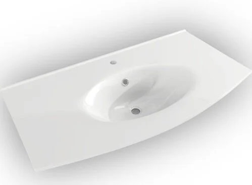 Раковина Cezares Comfort 50149, 101 см, керамика, белый