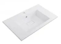 Раковина Cezares Slider CZR-800/480-LV-MR-PRS, 80 см, искусственный камень, белый