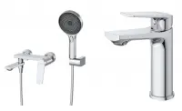 Комплект смесителей Cezares COMFORT-VD/LS-01, для ванны и душа, для раковины, хром