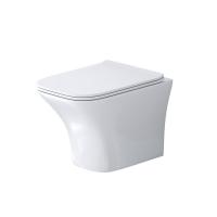 Унитаз подвесной Grossman Galaxy GR-4476S безободковый, белый с тонкой крышкой, микролифт