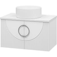 Тумба с раковиной Misty Ярина 80 УТ000025629 подвесная Белая матовая