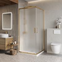 Душевой уголок BelBagno LUCE-A-2-90-P-ORO 90x90, золото