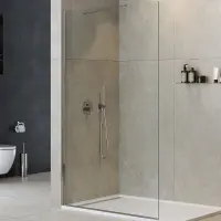 Душевая перегородка со свободным входом Cezares Liberta-L-1-TB-120-C-Cr, 120 см, стекло прозрачное, профиль хром