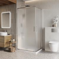 Душевой уголок BelBagno LUCE-AH-2-100/80-P-Cr 100x80, хром