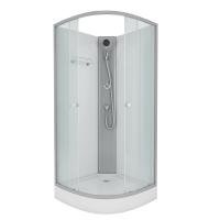 Душевая кабина Niagara Eco E90/13/MT/BK (90х90х200) низкий поддон(13см),стекло матовое,3 места