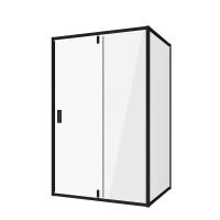 Душевой уголок Niagara Nova NG-83-11AB-A90B (110х90х195) прямоугольник, черный, дверь распашная, стекло прозрачное, 2 места